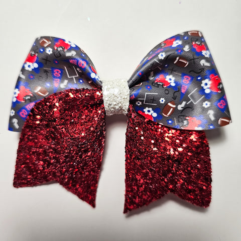 NY Football Team 5 inch Cheer Bow